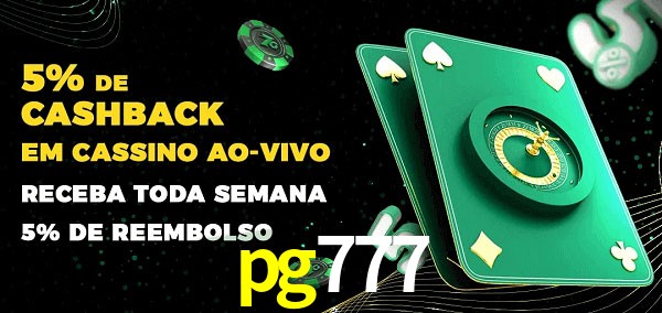 Promoções do cassino ao Vivo pg777